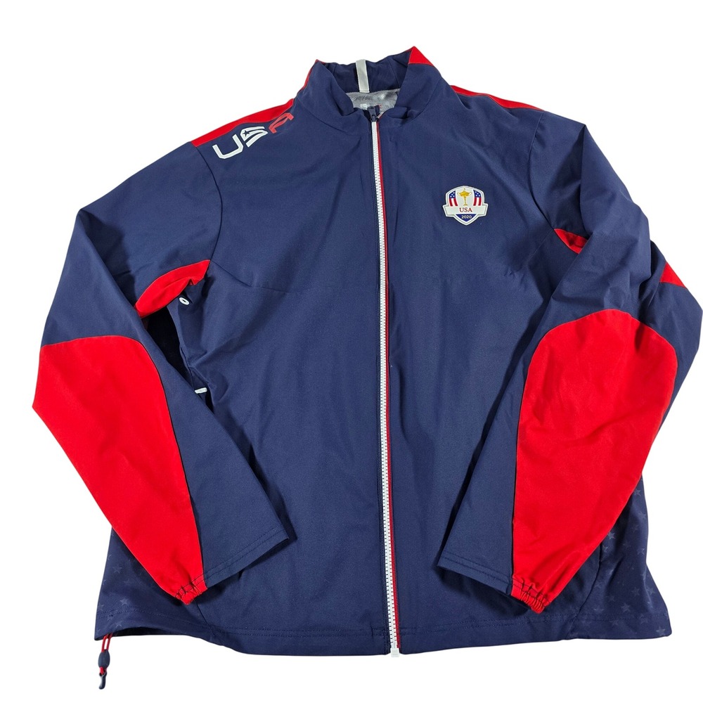 RLX Ralph Lauren 2020 Ryder Cup Team USA Golf Jacket Navy Red Mens Medium